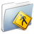 Graphite Stripped Folder Public Icon